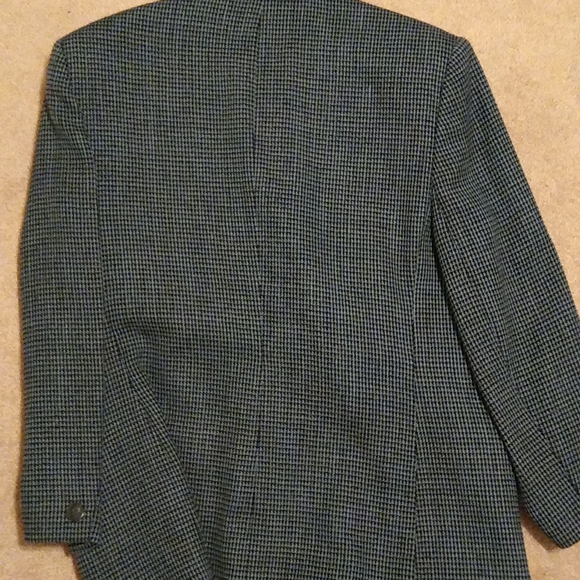 Blue, gray, black double breasted wool jacket - Picture 11 of 12